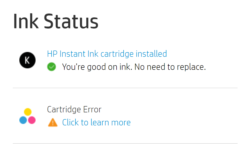 HP Envy 5540 printer Ink Cartridge Failure' HP Support Community