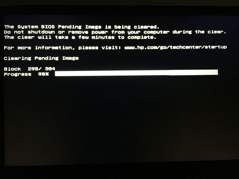 OMEN By HP 15-dc1057nr "Writing New BIOS Image" Failed Block... - HP ...