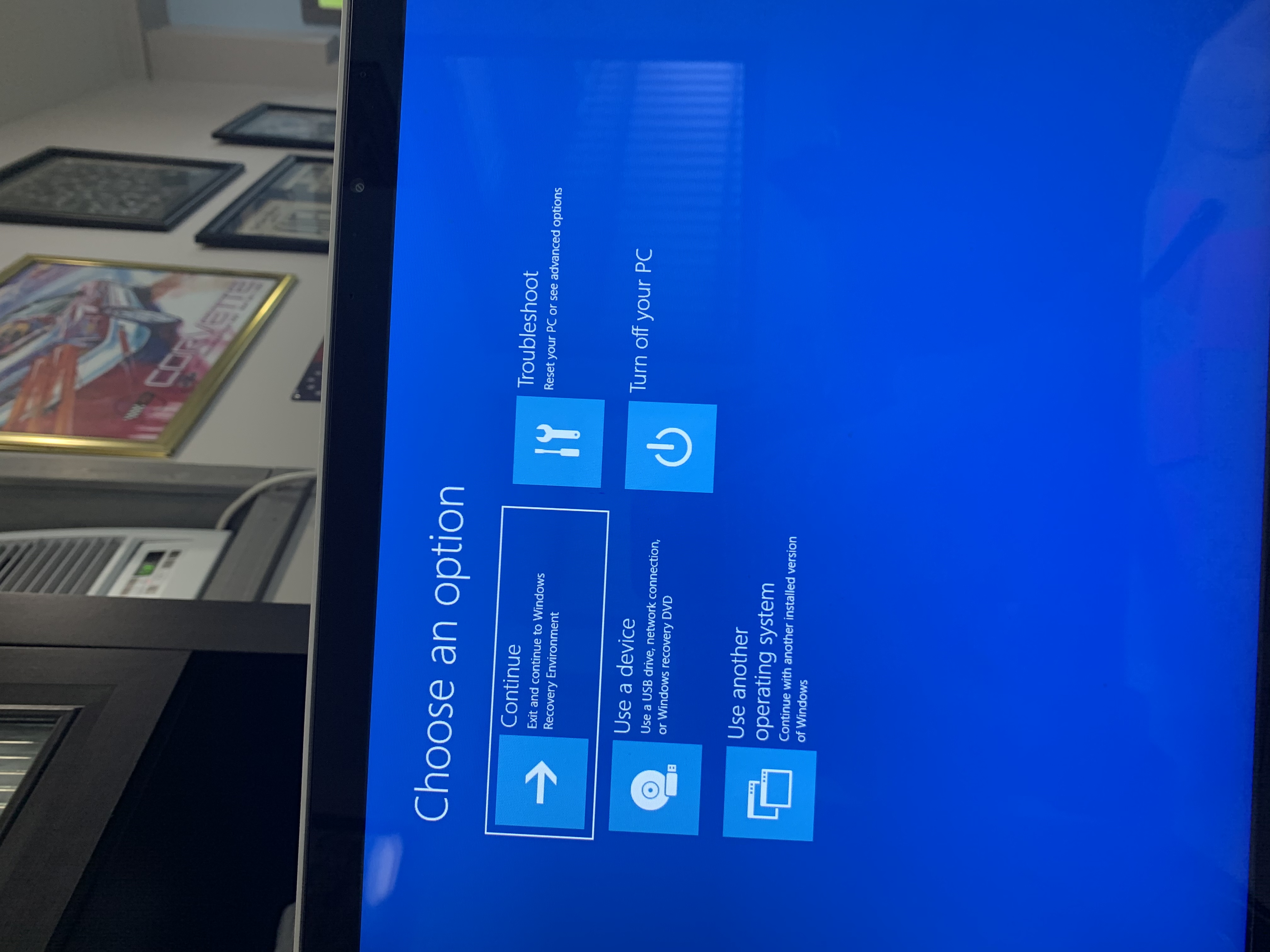 I am stuck on the chose an option screen - HP Support Community - 7544411