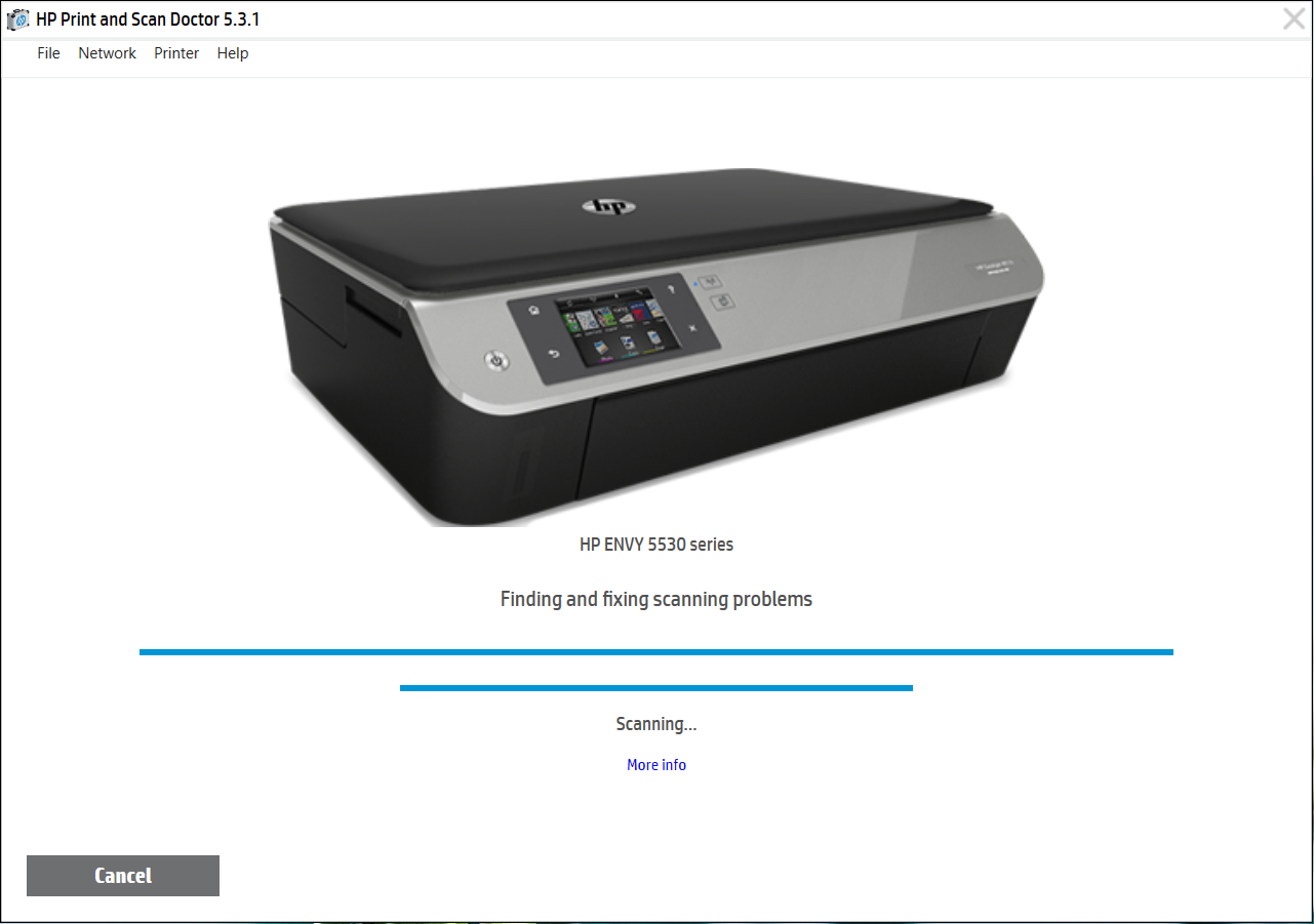 HP ENVY 5530 is getting stuck on "scanning" - HP Support Community - 7568334