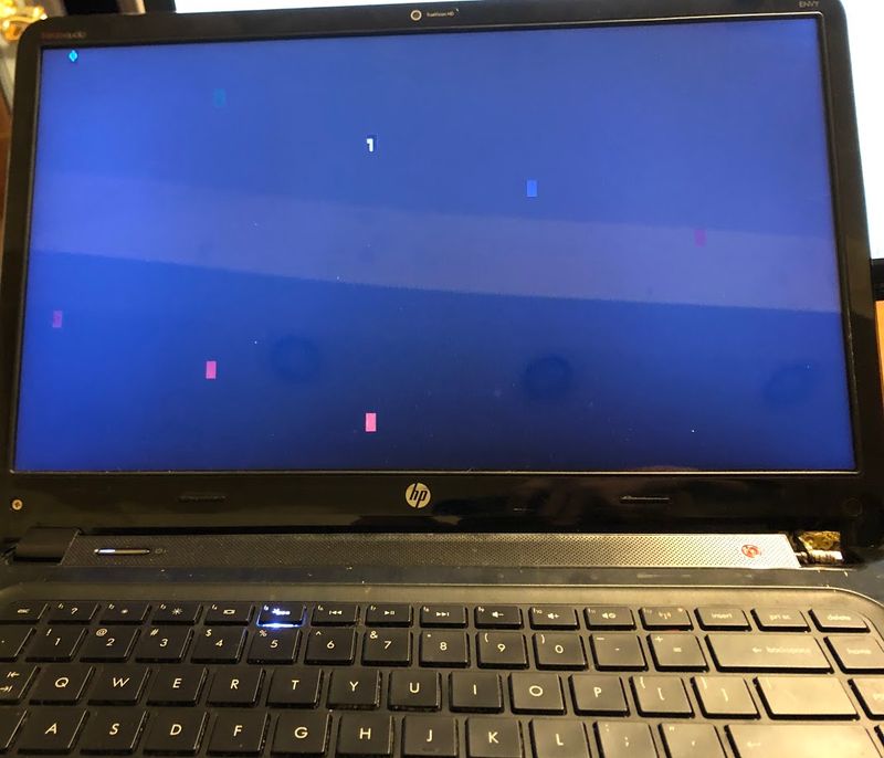 Black screen with odd colors and strange characters - HP Support Community  - 7576535