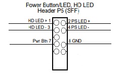 Front Panel Power, Power LED, and HD Led Pinout - HP Support Community -  7572180
