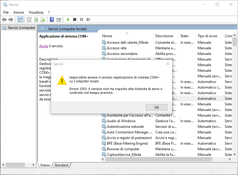 Solved: Com+ system application service does not start! - HP Support ...