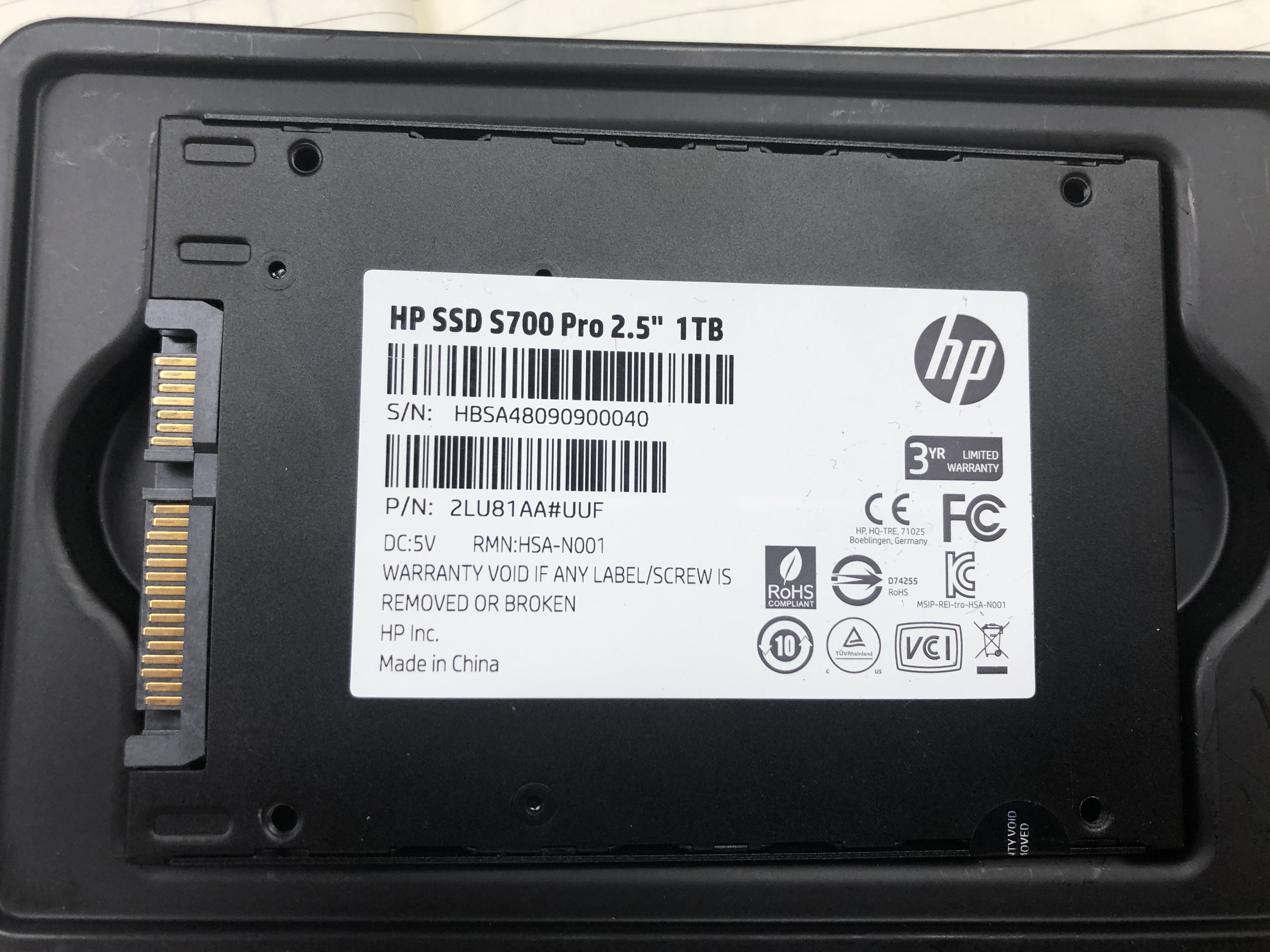 HP SSD S700 Pro 2.5" 1TB - HP Support Community - 7593726