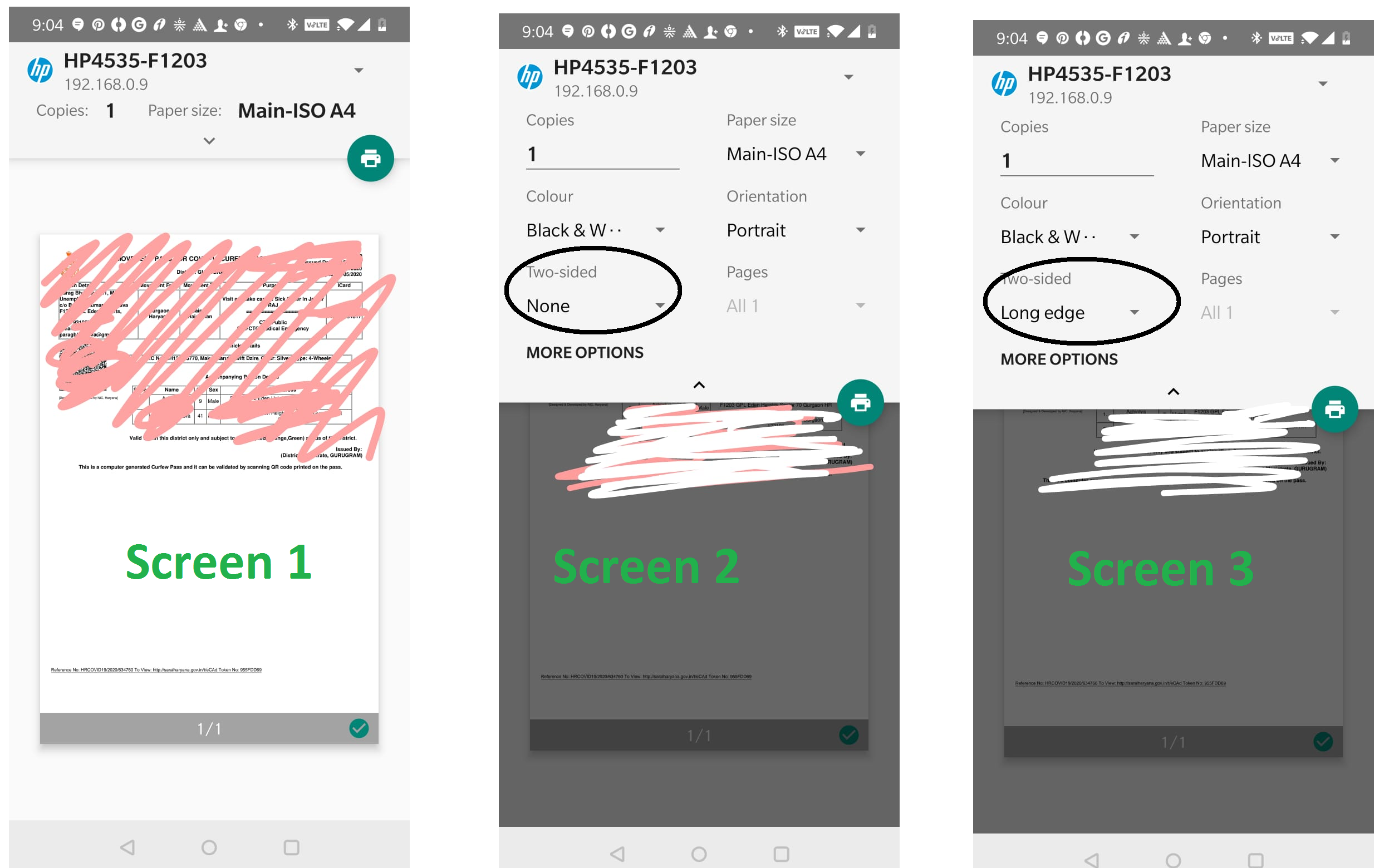 How to enable auto/default double sided printing from androi... - HP  Support Community - 7590936
