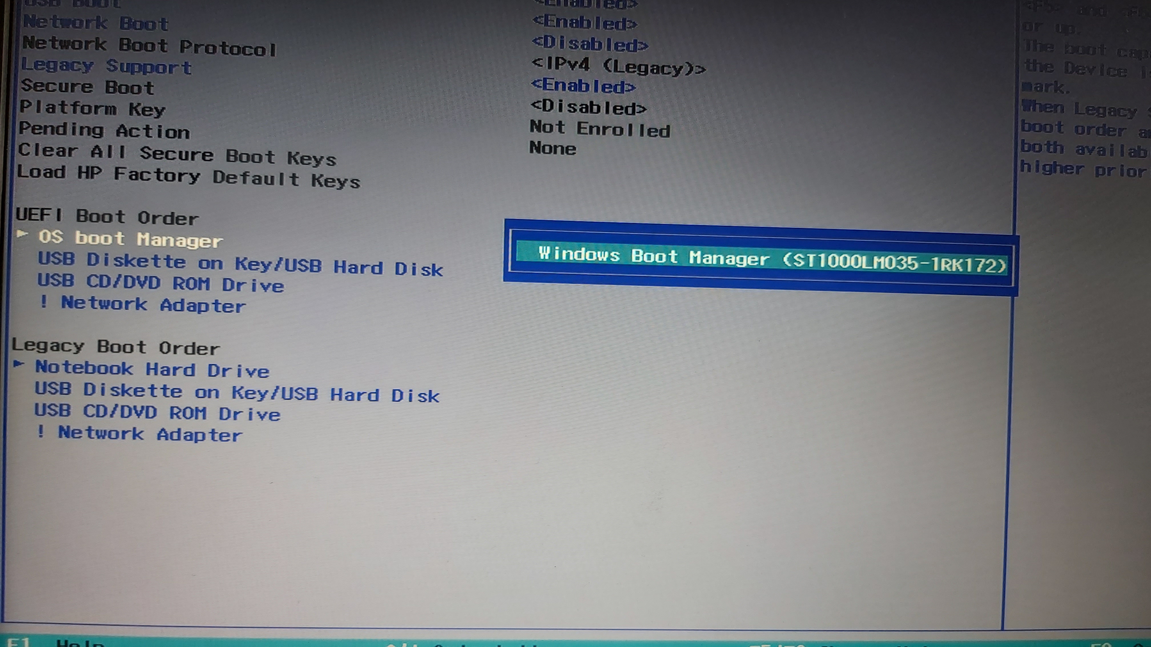 how to change boot order in hp pavilion laptop