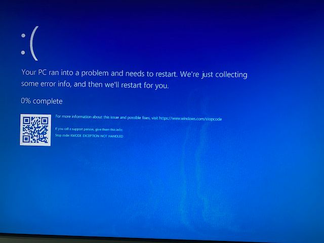 The initial KMODE BSOD