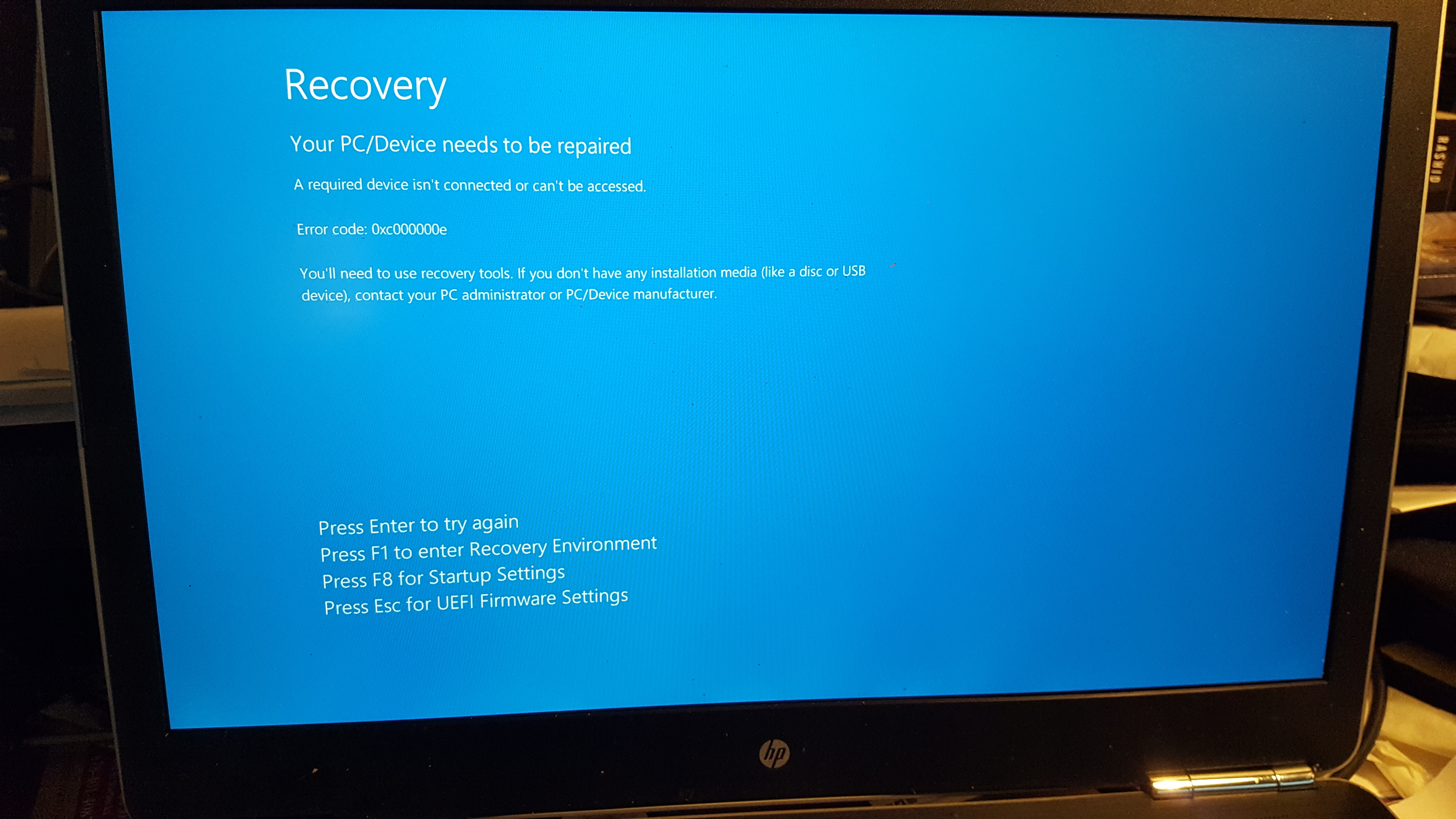 0xce Error On Hp Pavilion Hp Support Community
