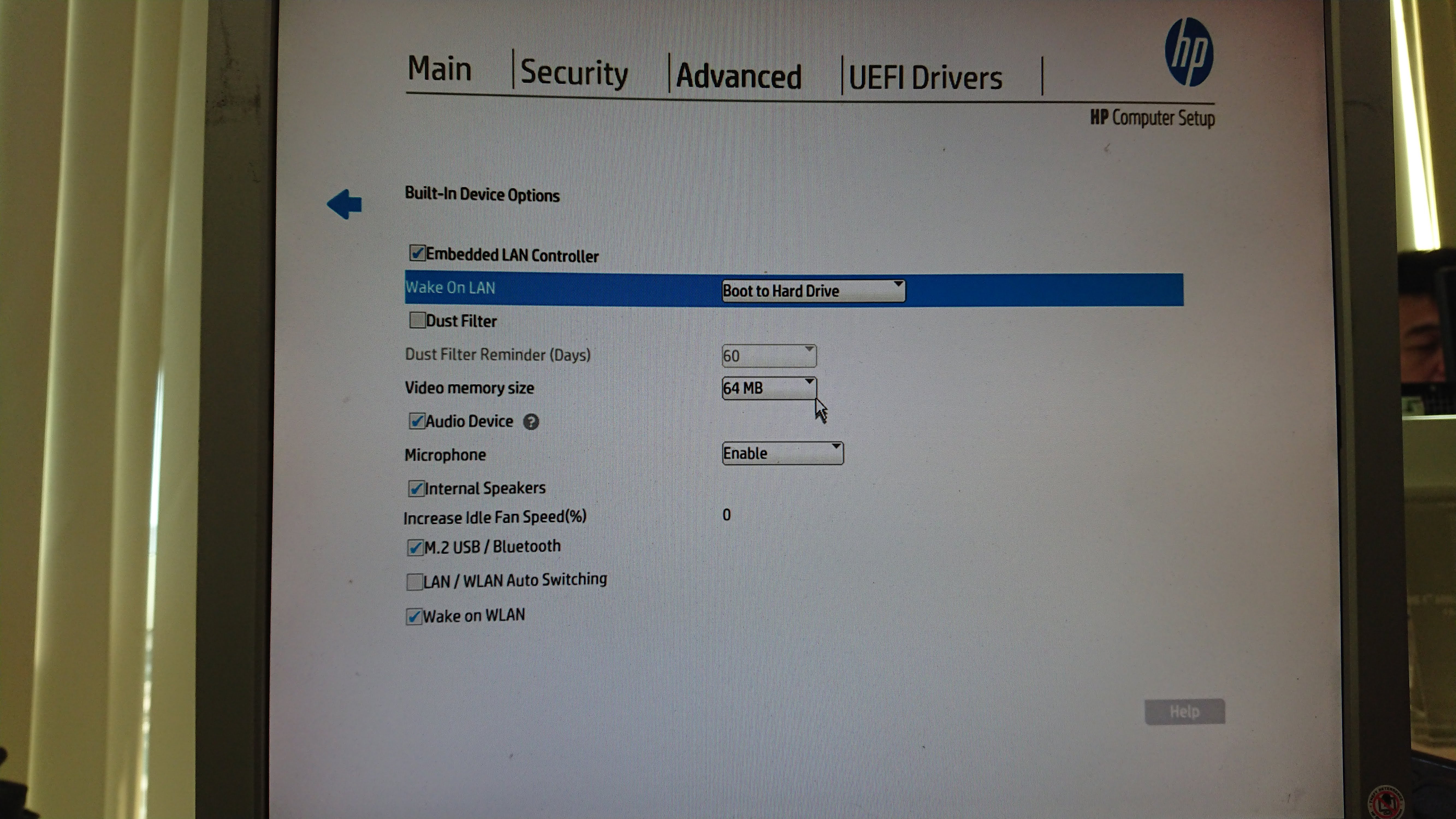 Set up Wake on Lan for HP Elitedesk 800 G4 sff run Esxi 6.7