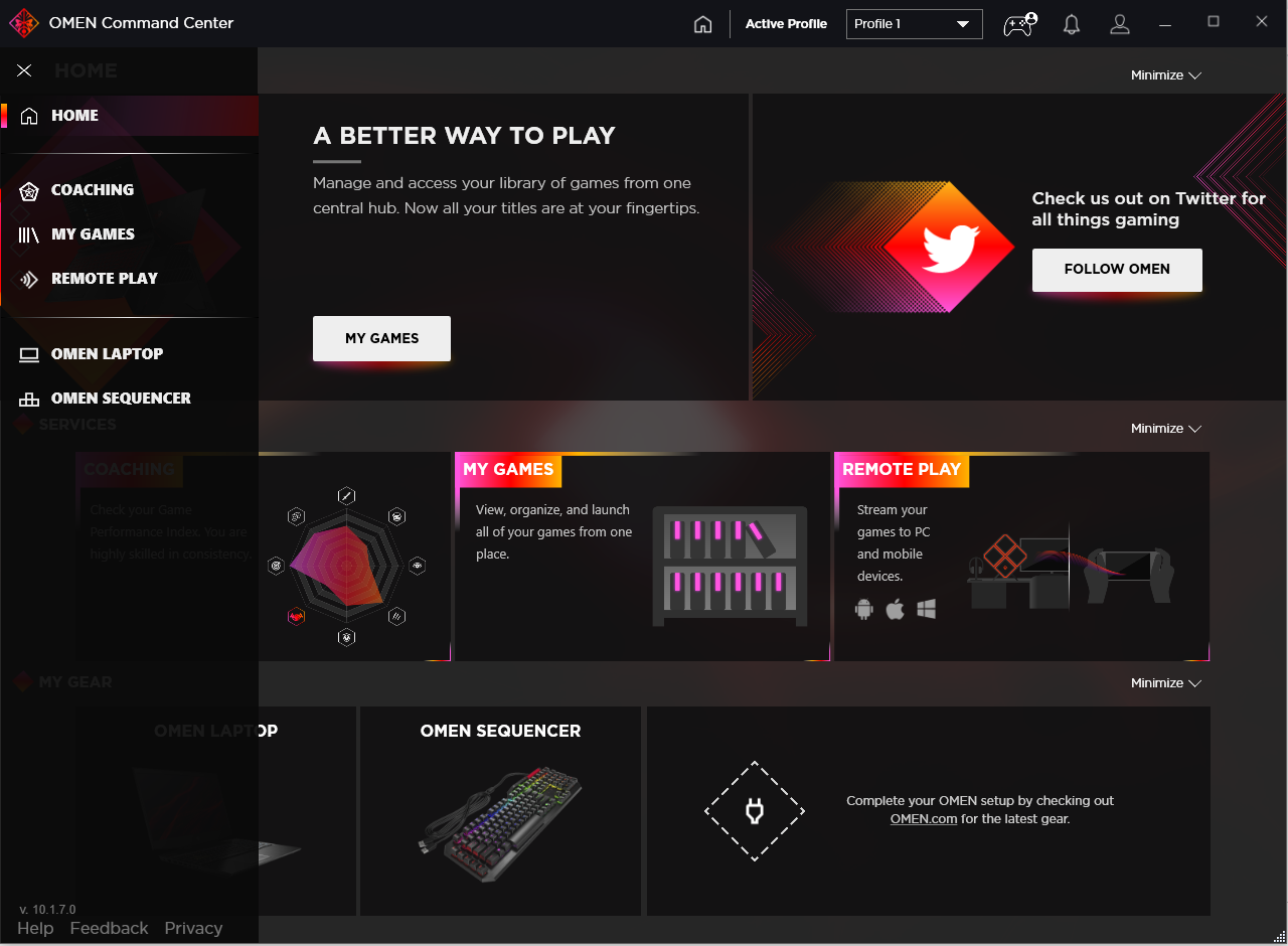 Rewards section not in OMEN command center - HP Support Community - 7630366