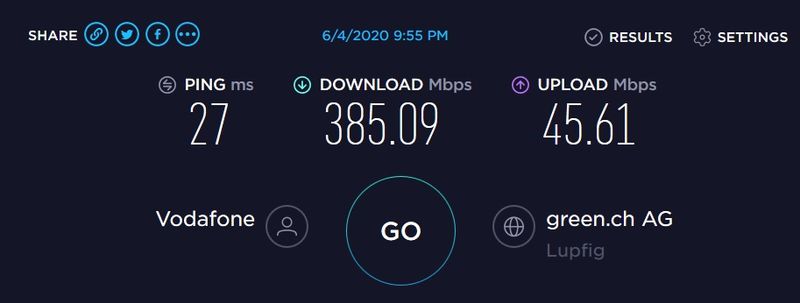 5G Hz mode - pretty much stable (near router)
