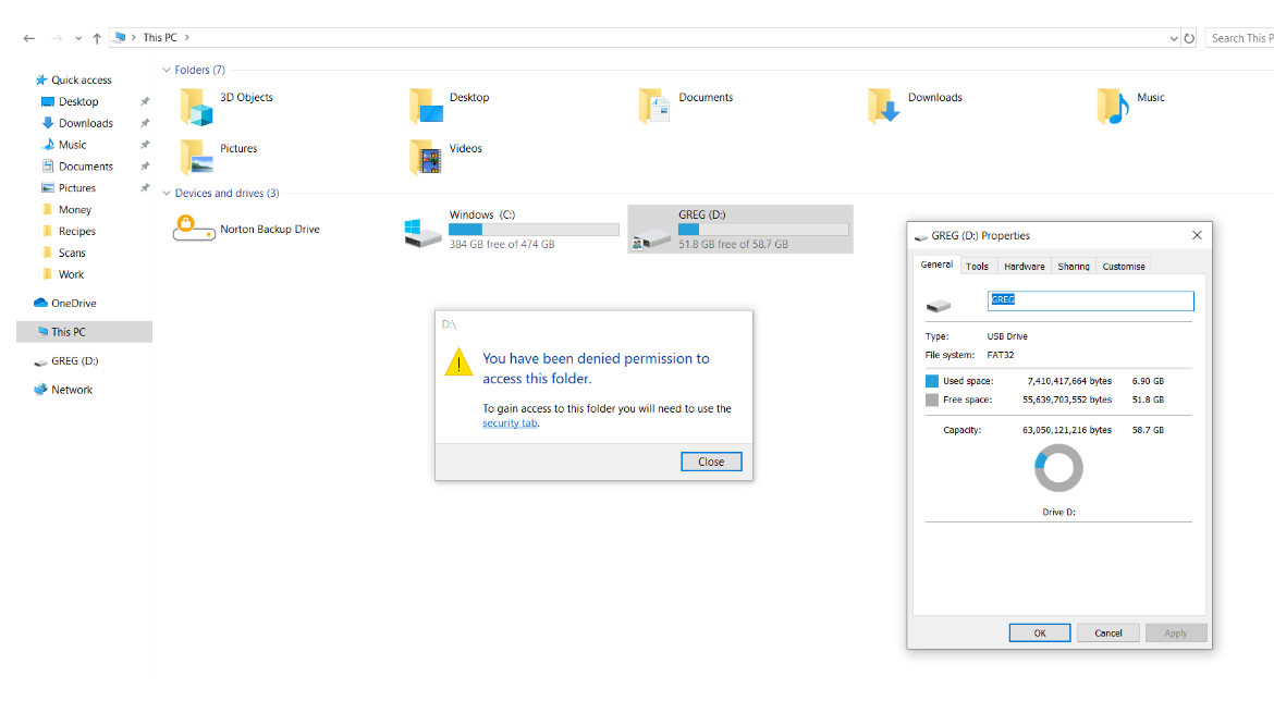 I cannot access any files on usb drives - HP Support Community - 7637876