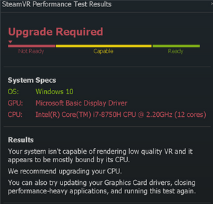 SteamVR Performance fails after succeeding first da... - HP Support Community - 7643572