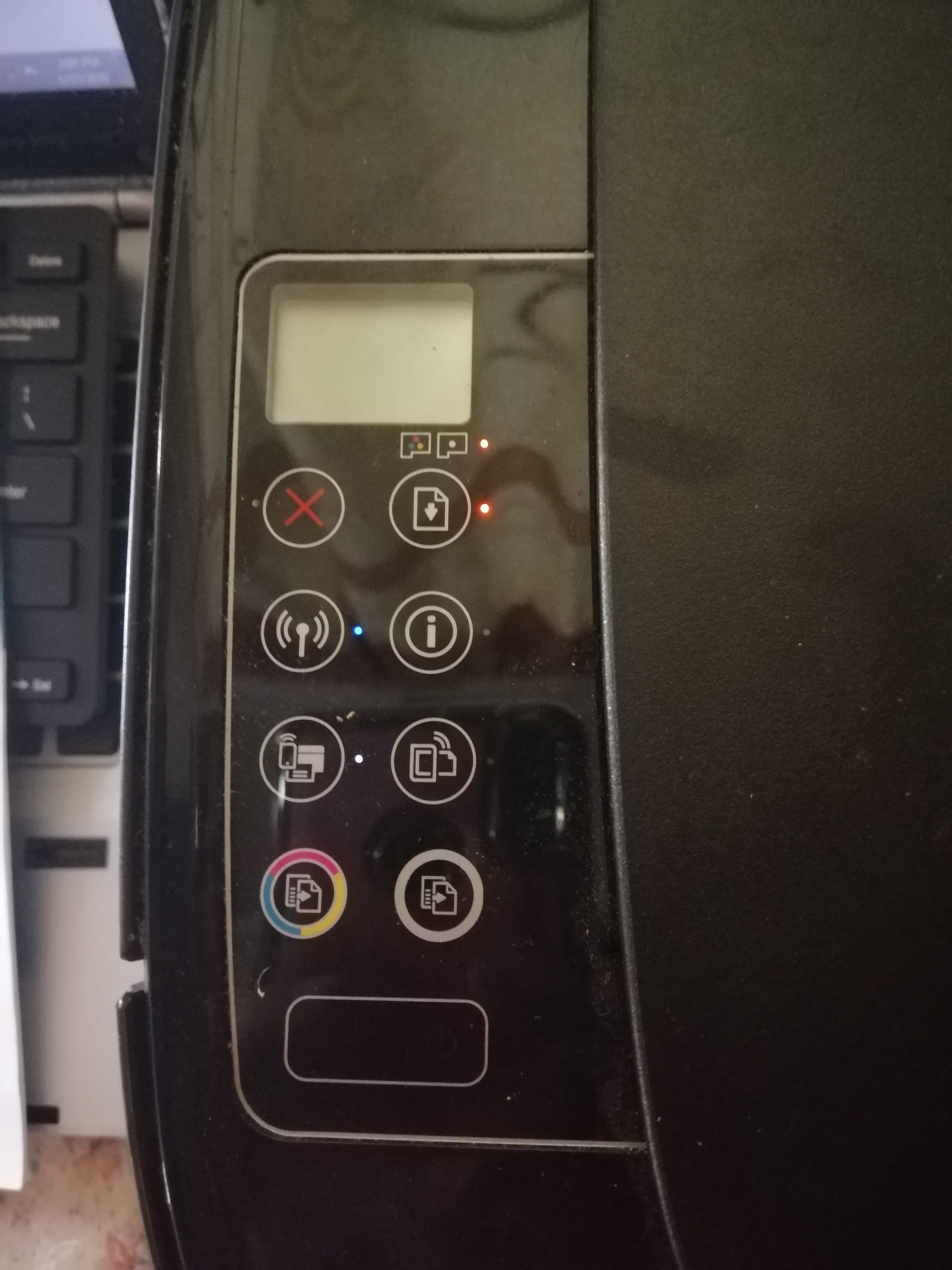 Blank control panel - HP Support Community - 7643902
