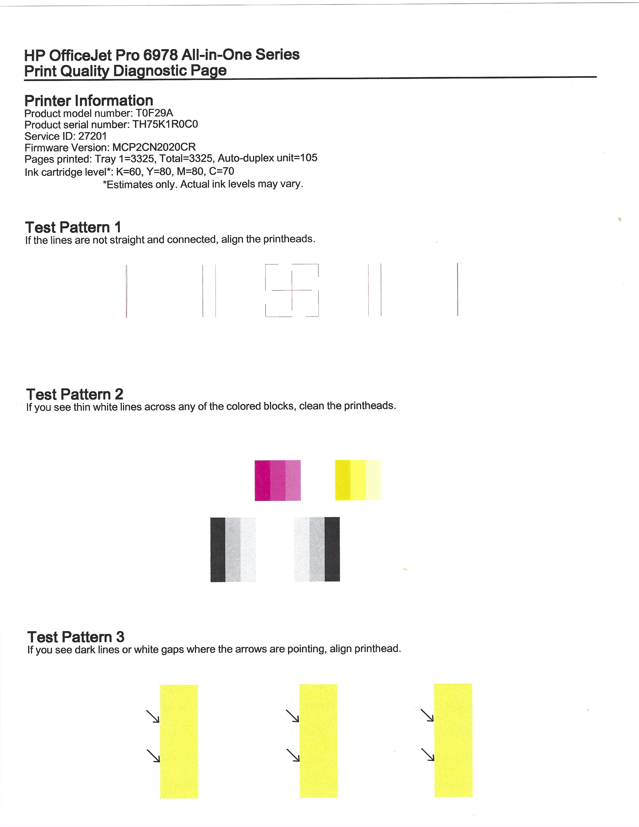 hp officejet pro 6978 will not print blue cyan HP Support Community