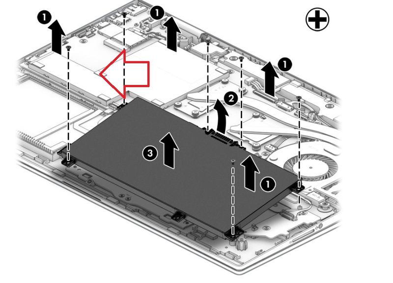 M.2 drive slot is under cover at point of red arrow