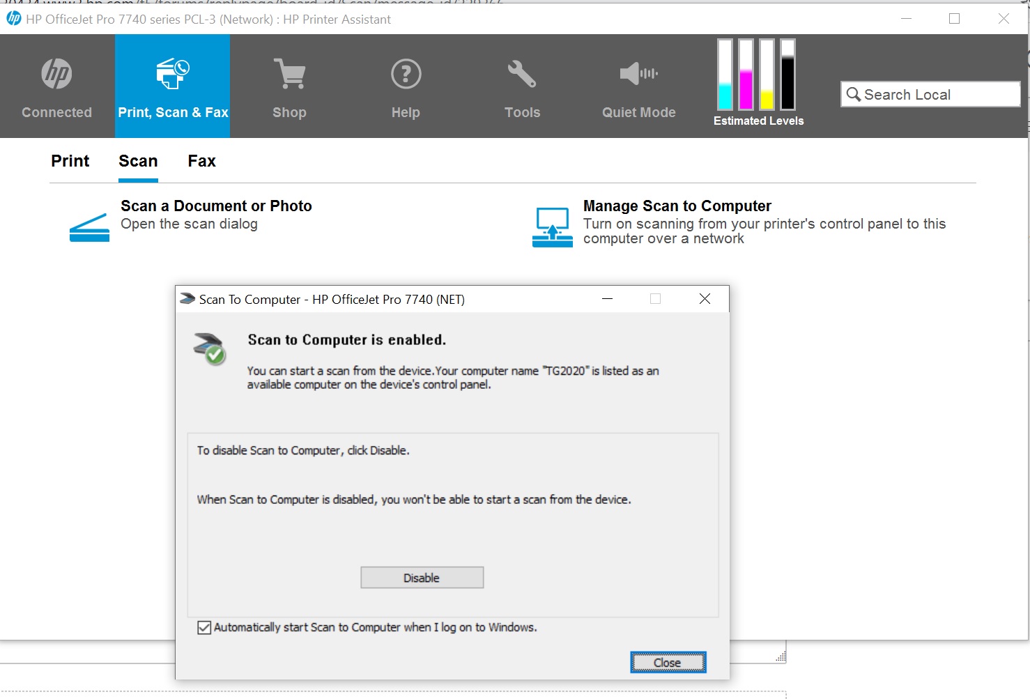 HP OfficeJet Pro 7740 Scan multiple A3