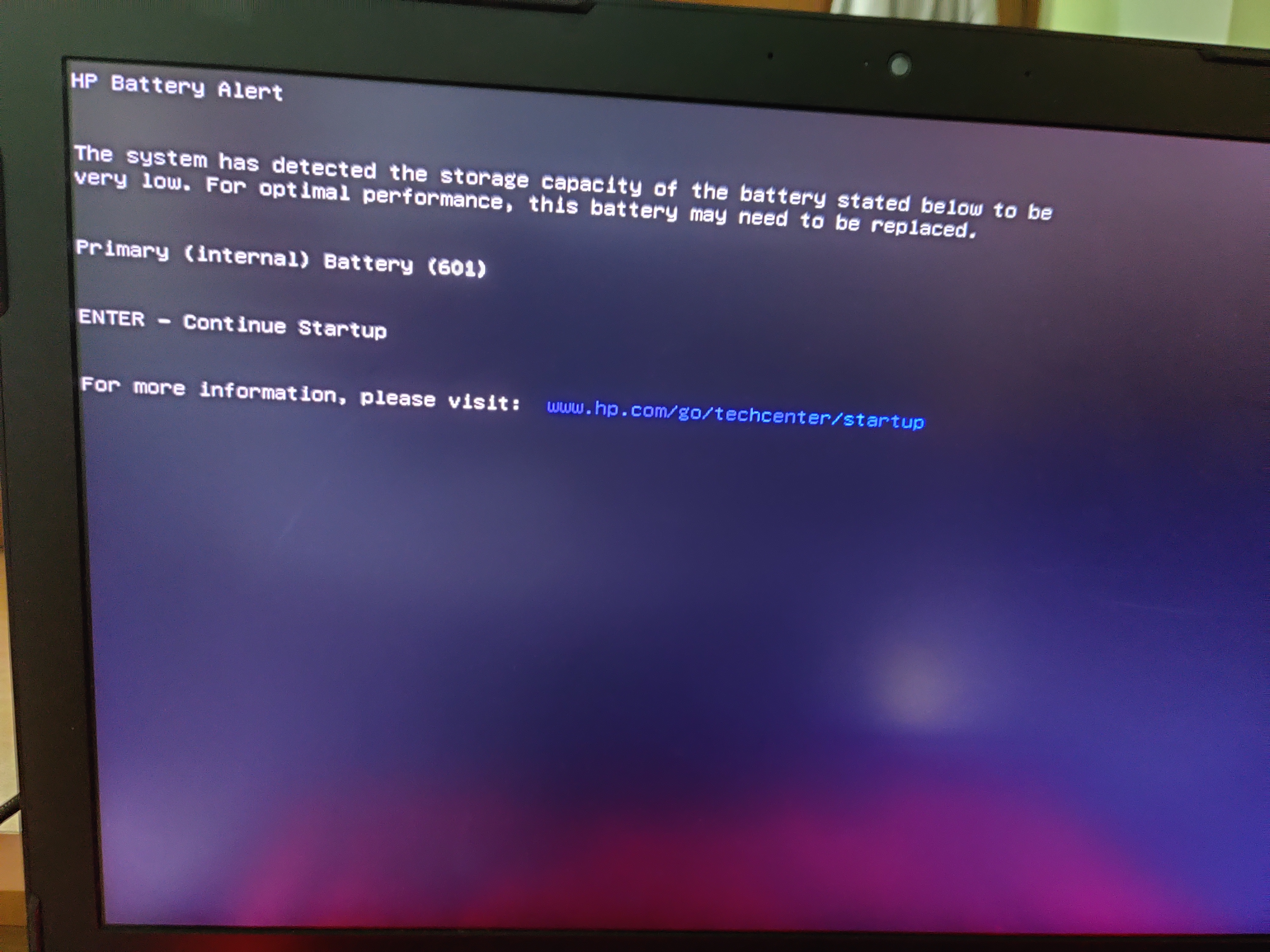 Every time i turn on my laptop it shows me a battery alert - HP Support  Community - 7654358