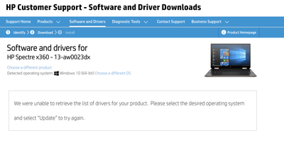 Solved: No Drivers Available On HP Website - HP Support Community - 7658921