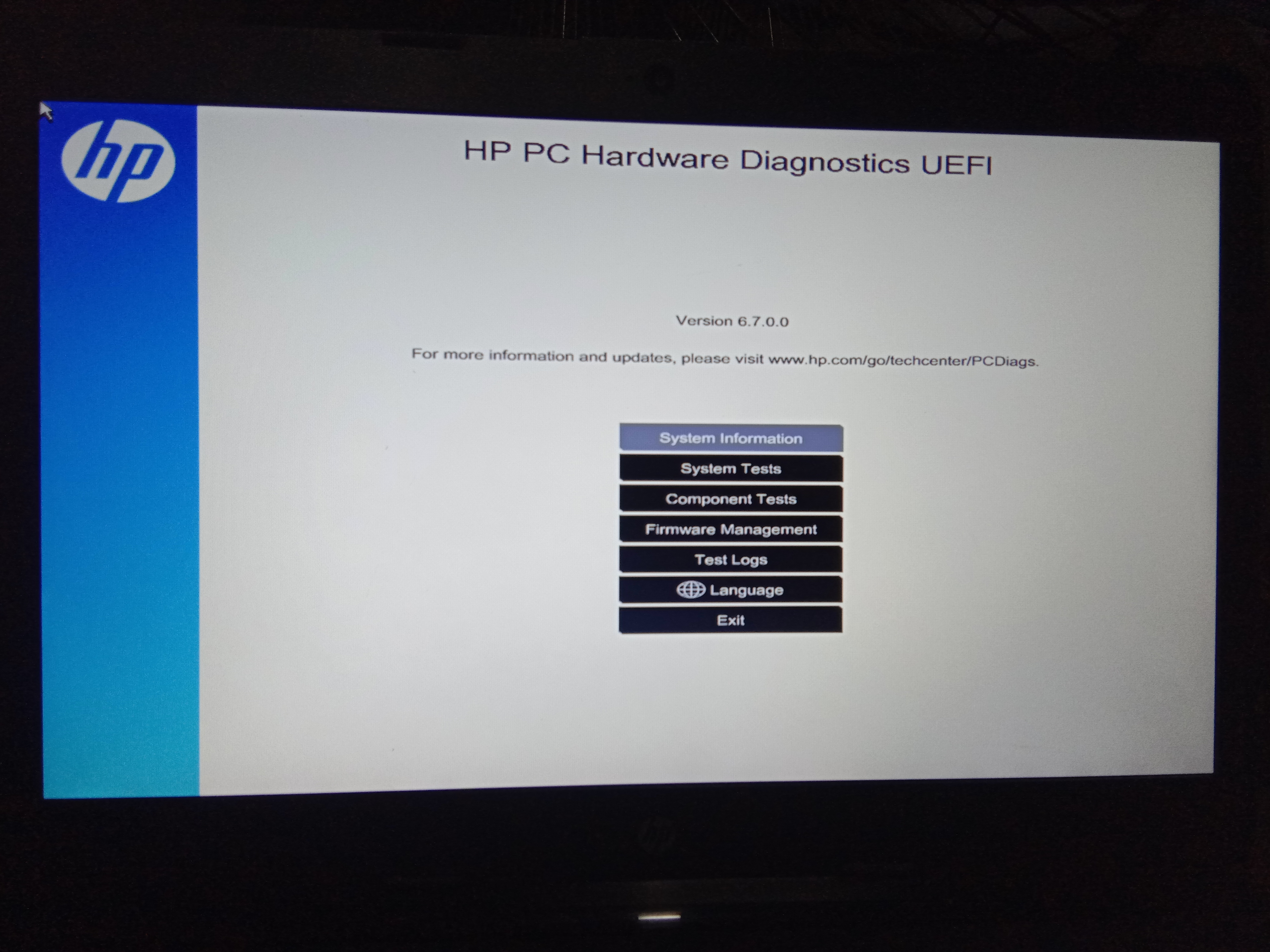 Hp pc clearance hardware diagnostics