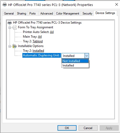 Solved: Stop double sided printing in Word for HP OfficeJet Pro 8725 ...