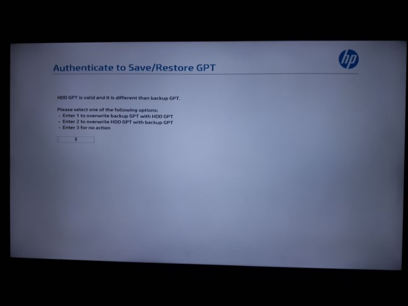 Solved: HDD GPT and is different than backup GPT - HP Support Community - 7705984
