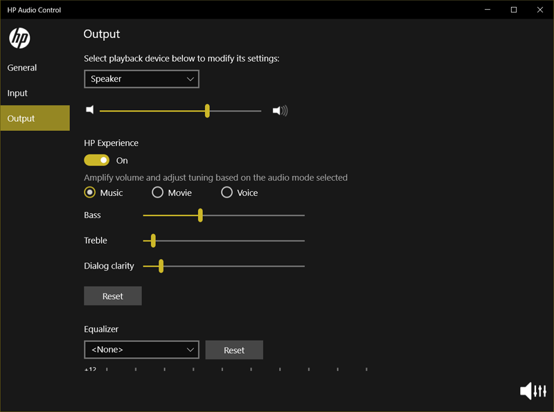 Solved Omen Audio Controll missing Bang & Olufsen Equalizer HP