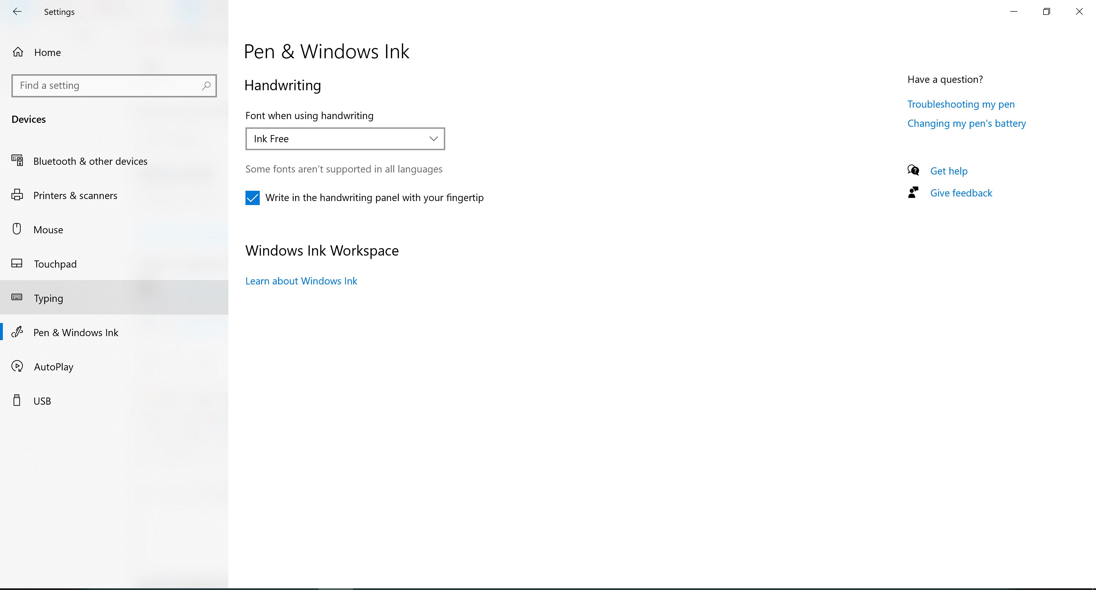 Tilt Pen not recognized in Pen & Windows Ink settings - HP Support ...