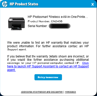 How can I opt out of all warranty status messages? - HP Support Community -  7721644