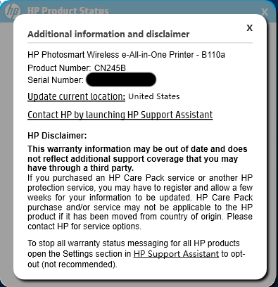 How can I opt out of all warranty status messages? - HP Support Community -  7721644