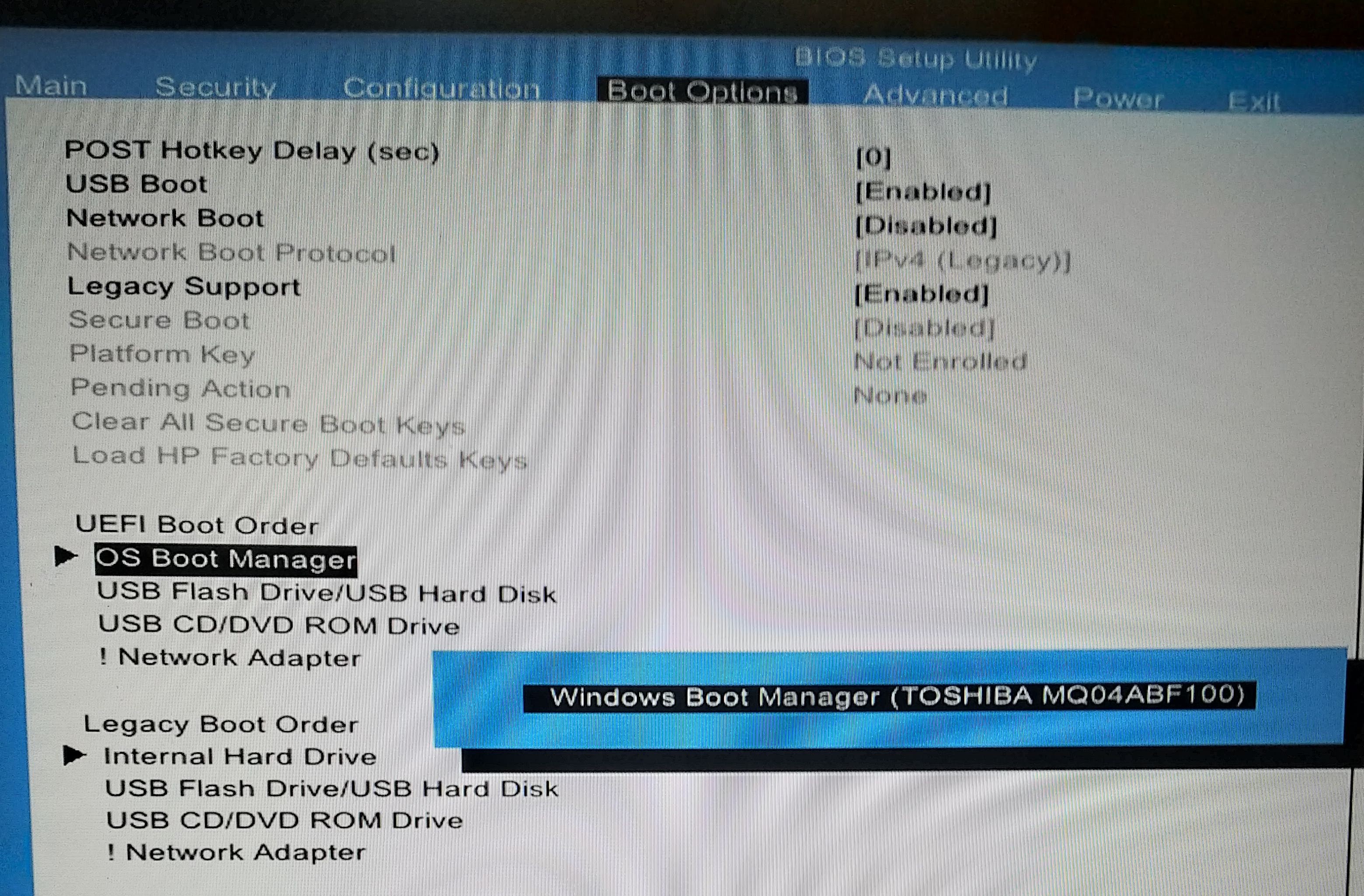 Hp bios update завис ноутбук