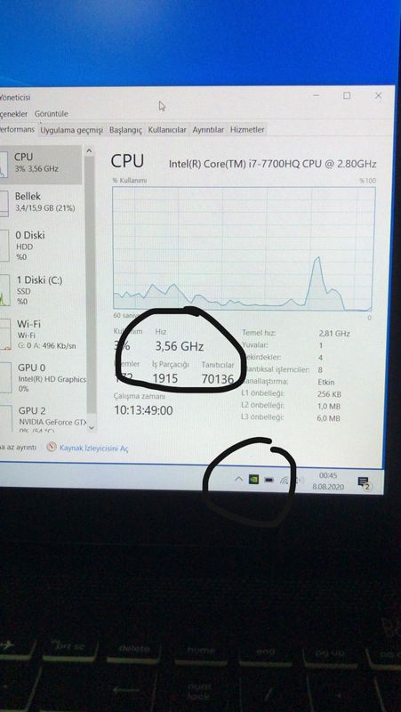 GHz speed performance when on Battery