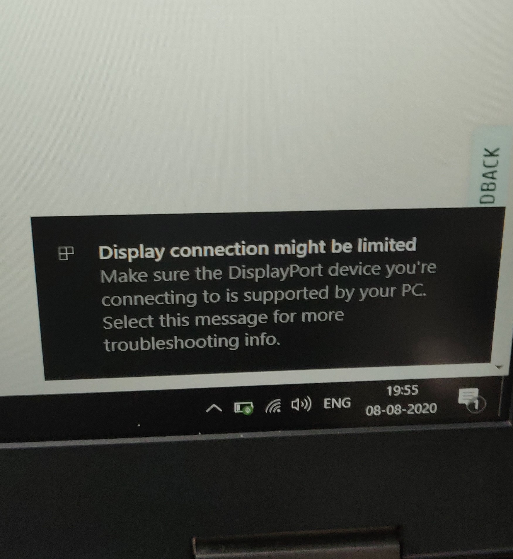Display connection might be limited - HP Support Community - 7723036