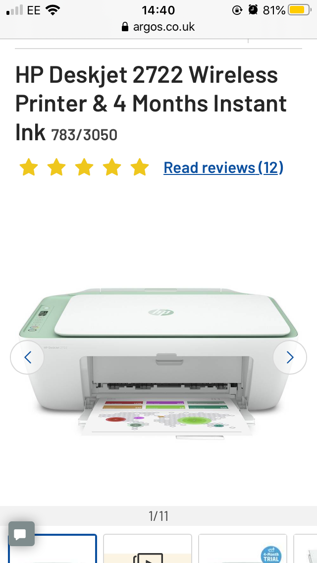 hp deskjet 3050a ink argos