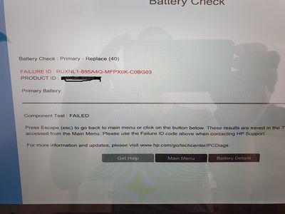 Faulty battery only appears on bios test