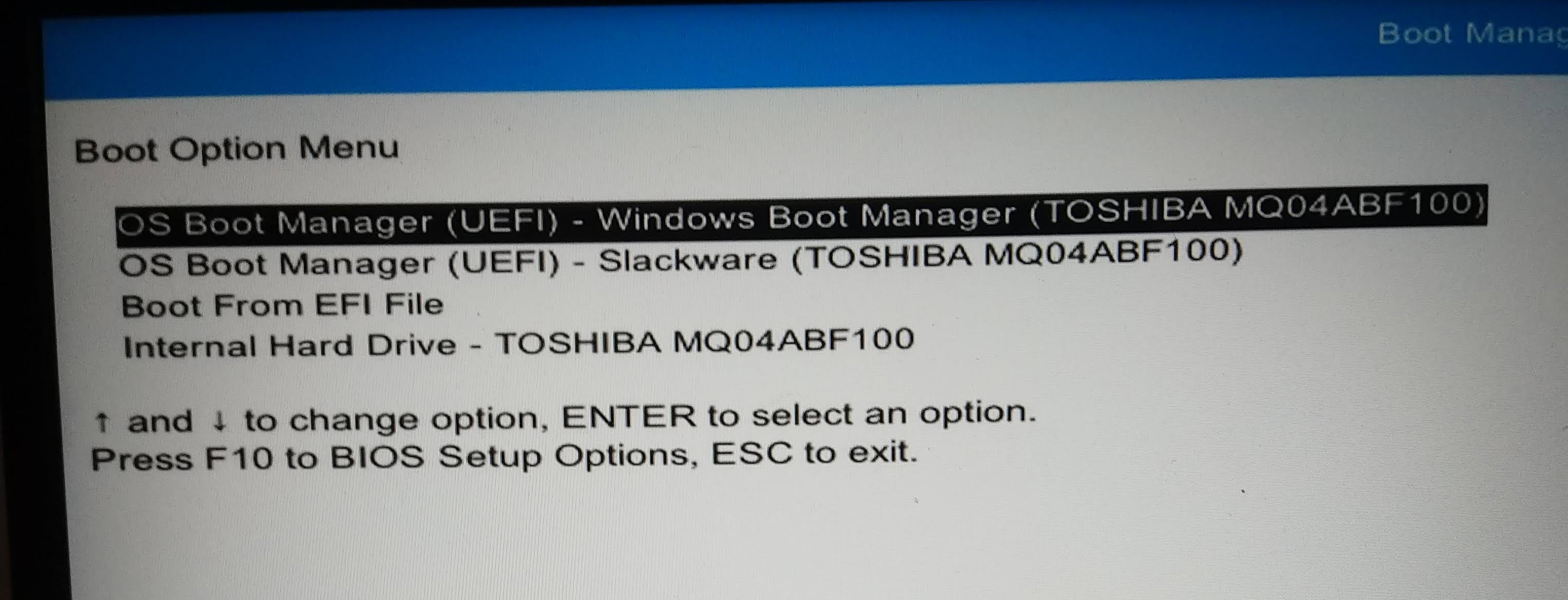 Solved: Bios Update F.10 affects UEFI OS Boot Manager (Paviliion 15 ... -  HP Support Community - 7722572
