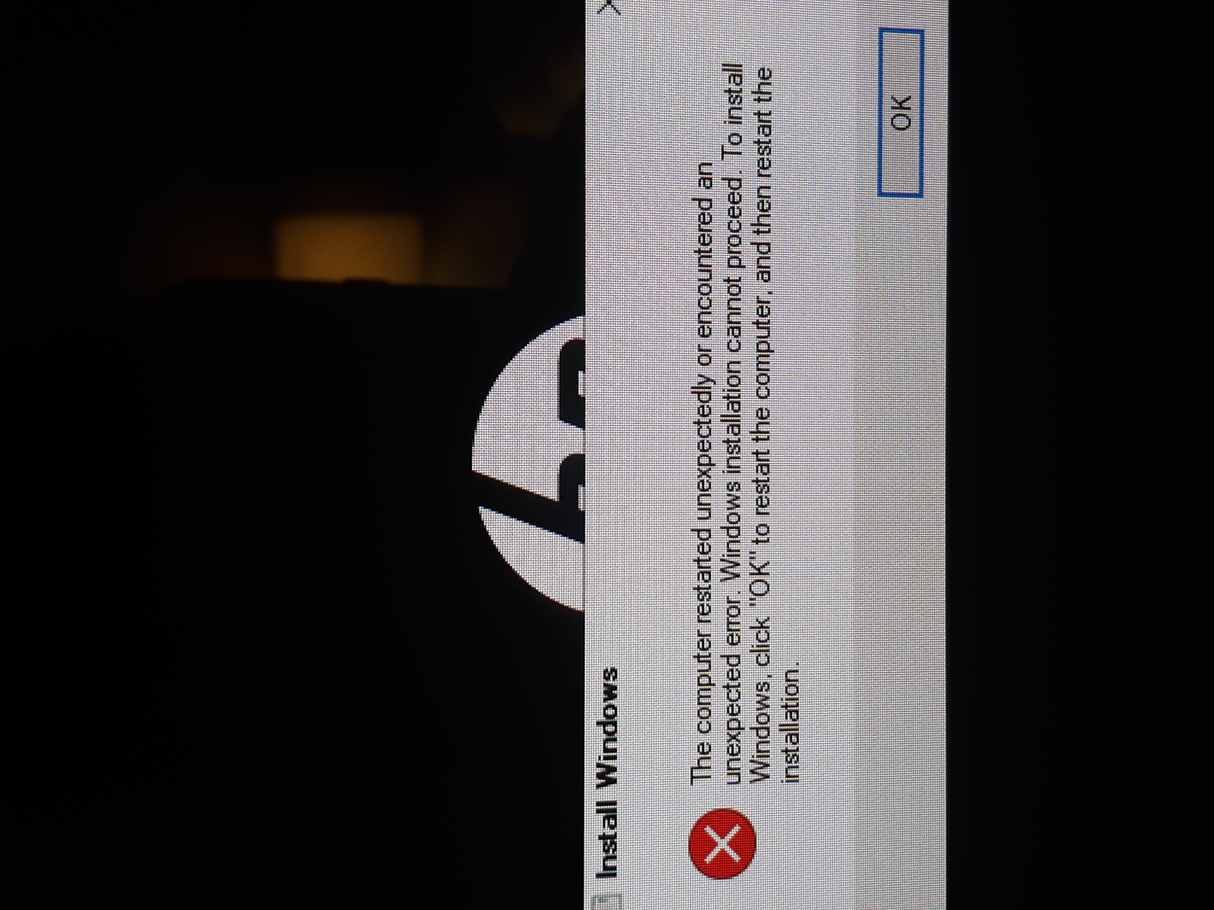 My computer won't install windows once its turned on - HP Support ...