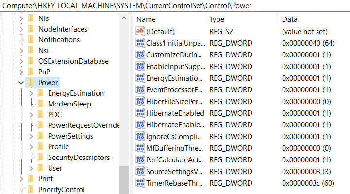 Unlocking additional Power Options - HP Support Community - 7749383