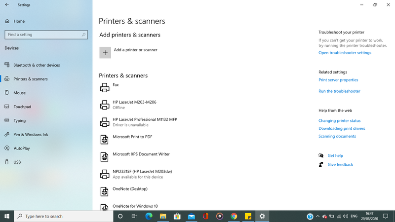 hp m1132 driver windows 10