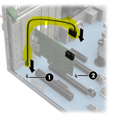 Z230 Header cable highlighted in yellow.