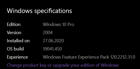 Windows version