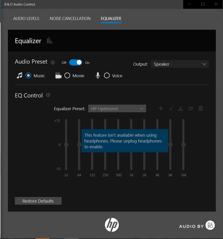 Solved: In My B&o Audio Control , I'm Not Able To Access The Equaliz ...