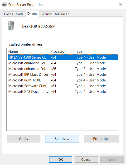Solved My Hp Envy 4500 Printer Driver Is Not Available Redue Page 2 Hp Support Community