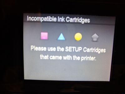 error message. Printer is blocked. Cannot go further in boot sequence.