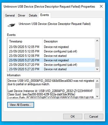 Solved: HP 2560p Win 10 Unknown USB Device Error - HP Support Community -  7789693