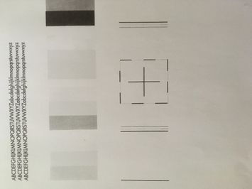 photocopy of the printed test page
