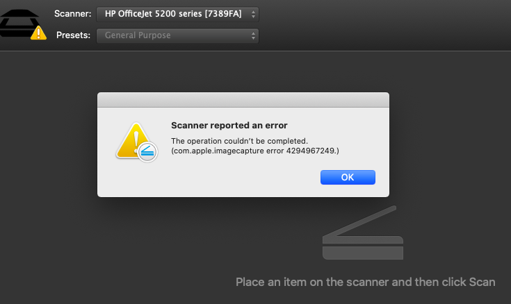 Solved: HP 5230 can print but not scan - HP Support Community - 7793567