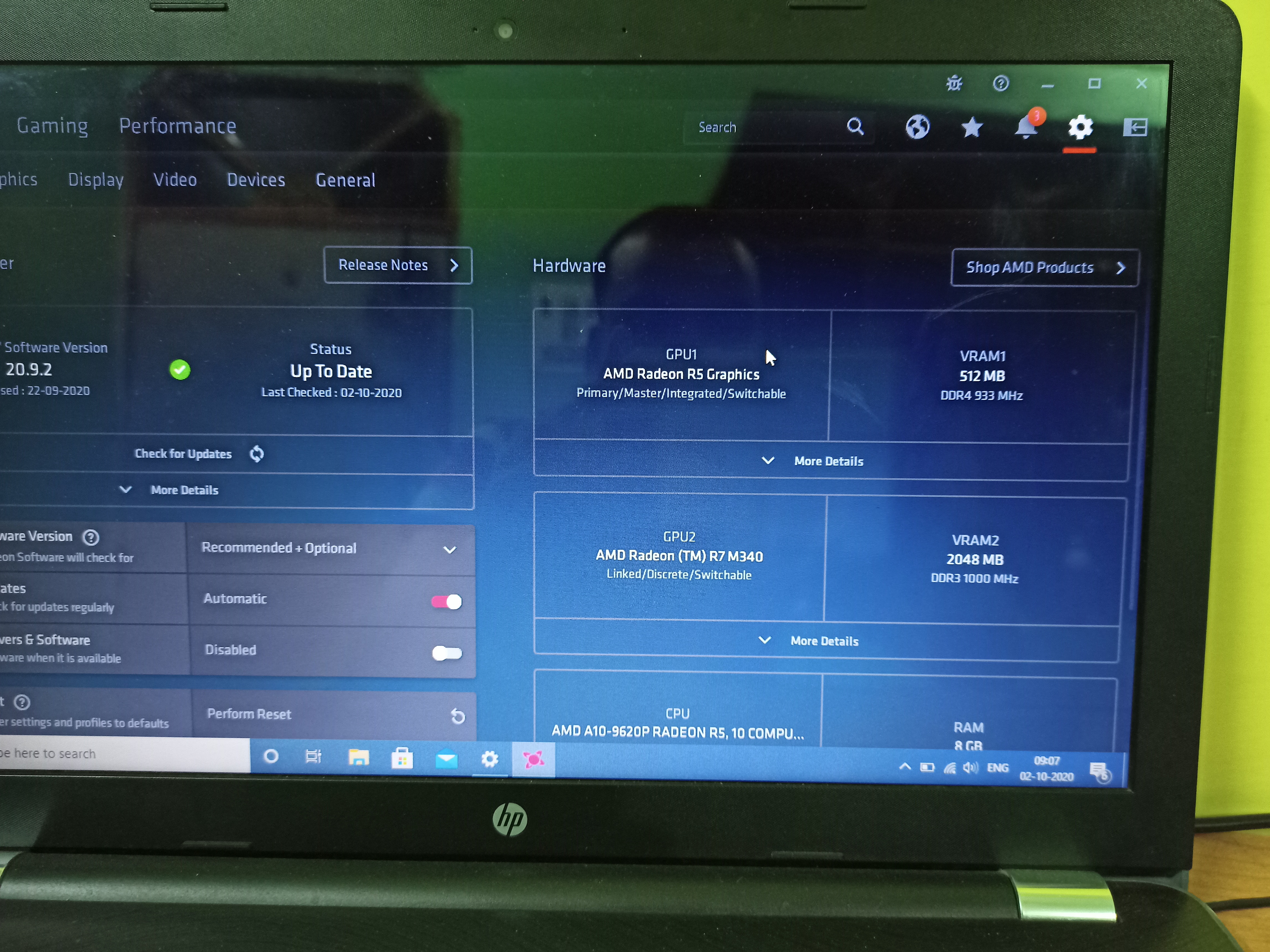 AMD RADEON R7 M340 discrete graphics card does not work. - HP Support  Community - 7799836