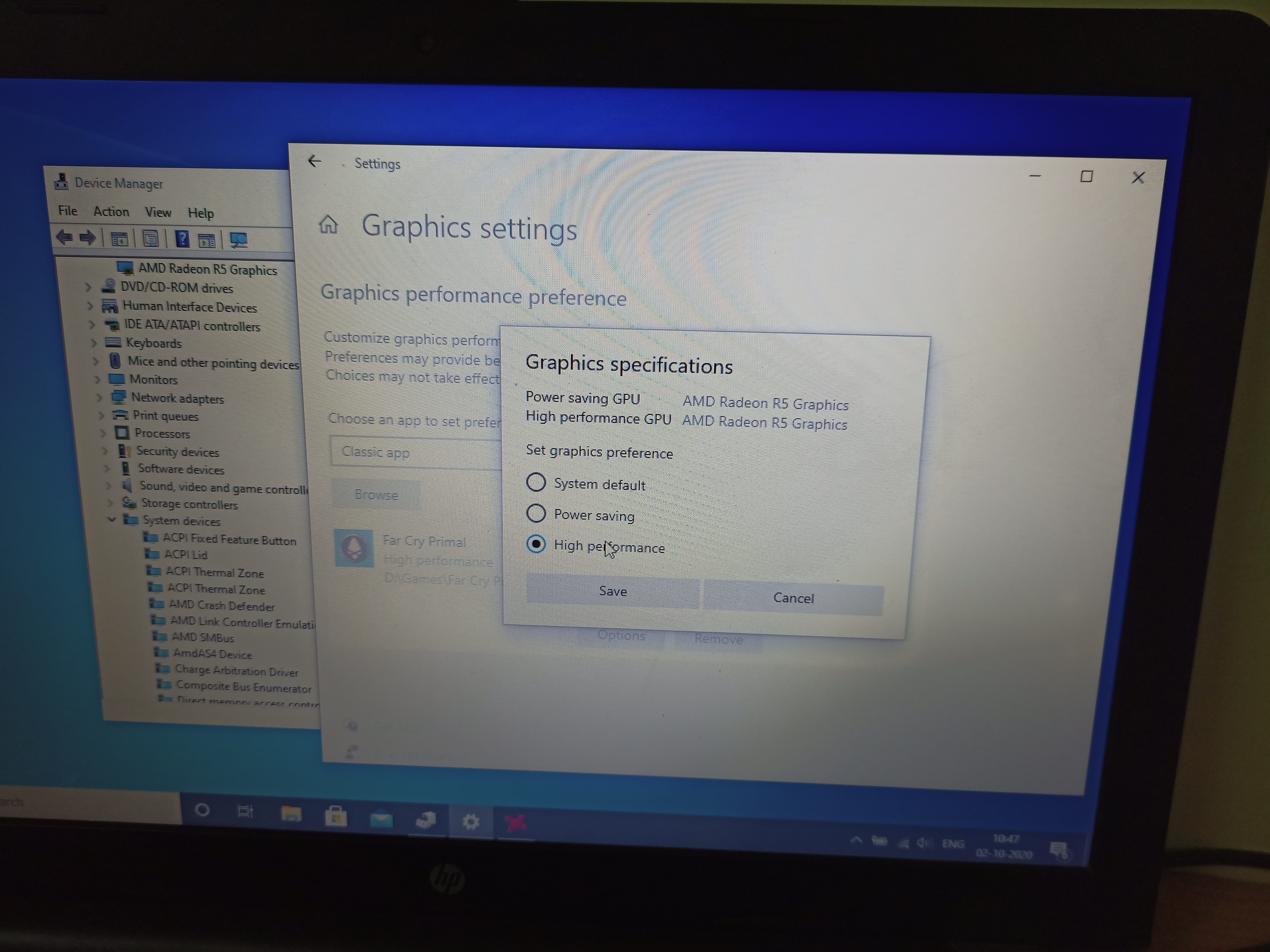 AMD RADEON R7 M340 discrete graphics card does not work. HP