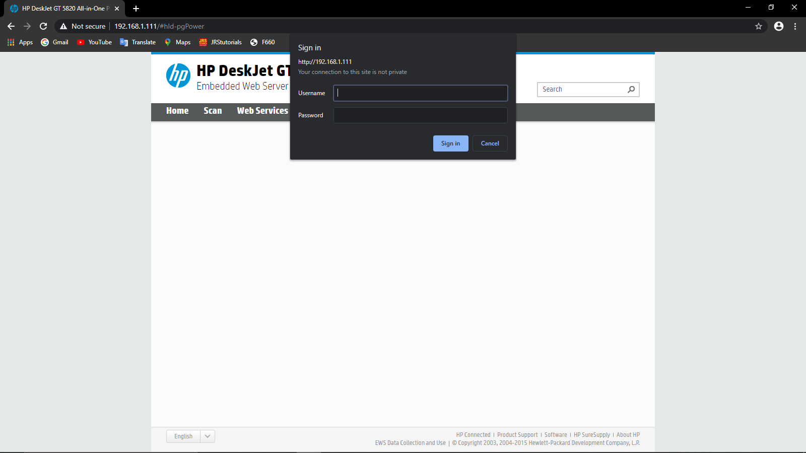 RESET OF EMBEDDED WEB SERVER (EWS) ADMIN PASSWORD OF HP DESK... HP